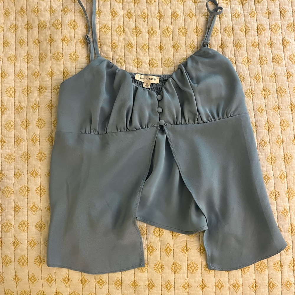 Silk Blue Camisole Top